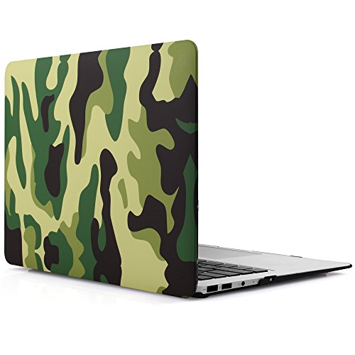iDOO MacBook Schutzhülle / Hard Case Cover Laptop Hülle [Für MacBook Air 13 Zoll: A1369/A1466] - matt, Tarnmuster