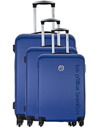 LES PTITES BOMBES Set de 3 trolleys rígidos BD-5885 Azul