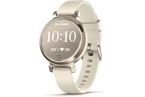 Garmin Lily 2, Smartwatch Elegante e Compatto, 35 mm, Cassa in Metallo, Lente Decorata, Touchscreen, GPS Connesso, Activity Tracker, Cardio, PulseOx, App Fitness e Sport, Cream Gold & Coconut