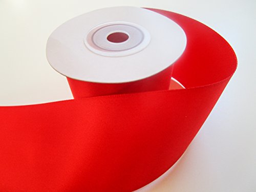 10 m Satin-Schleifenband in 5 cm Breite (Kardinalrot)