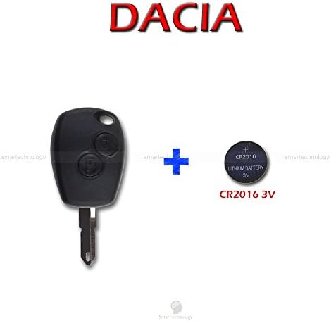 1neiSmartech Shell + Blade + Battery For Key Remote Control 2 Keys Dacia Logan Duster Express Sandero