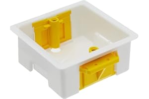 Litt up Single Dry Lining Back Box/Pattress Box 35mm 1 Gang, White, Premium Quality Strong Box