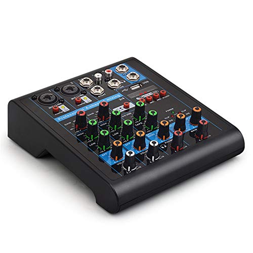 Xuanbao-Mixer Mélangeur de Puissance Table de mixage Bluetooth Professionnelle à 4 canaux avec Effet de réverbération Professionnel