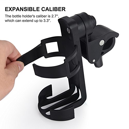 Uarter Flaschenhalter Fahrrad-Wasser-Flaschen-Rahmen-Gestell 360 Grad drehbaren Babyflaschenhalter f¨¹r Kinderwagen MTB Bike - 5
