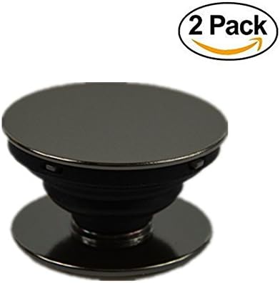 2 Pack Pop Out Phone Grip and Stand,Expanding Socket Mobile Holder with Car Mount Clip for iPhone 8, iPhone X, Note 8, Smartphones and Tablets by Stanlance (Grey)