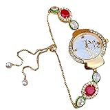 Vaidehi Creation Jewellery Inspired Kundan Diamond Round Analog Designer Women's and Girl's Bracelet Watch