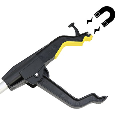 COM-FOUR® Greifzange Greifarm Greifkralle für Müll mit Magnet 76 cm Aluminium (1) - 4
