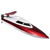 Batería recargable de gran capacidad. Usando una batería recargable de 700 mAh / 7.4V de modelo de barco, el tiempo de carga es de aproximadamente 2.5 horas; Se requieren seis baterías de 1.5 AA. Baterías del control remoto (no incluidas).