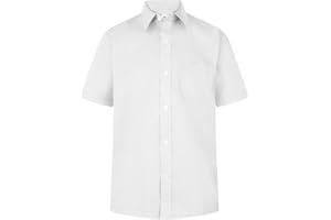 L S U Boys Dress School Shirts Short Sleeve Long Sleeve in Blue & White Colour