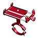 Produktbild Uhruolo Fahrrad-Telefonhalter Clip, Aluminium-Legierung Fahrrad-Handy-Halter Für iPhone X/8/7 Plus Alle 4-6 Zoll Handy Für Bike Motorradlenker Telefonhalter,Red
