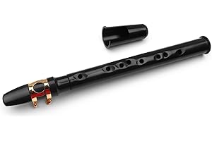 LAOJIA Saxo de Bolsillo, Mini saxofón de Bolsillo Negro, pequeño saxofón portátil con Bolsa de Transporte Negra, Instrumento de Viento de Madera