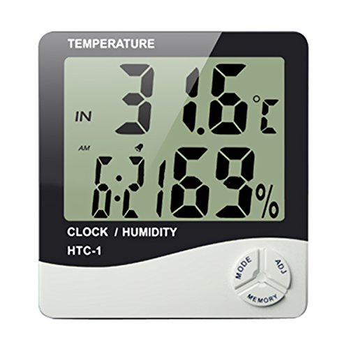 Thermometer Hygrometer digital Temperatur und Luftfeuchtigkeit Digital mit groß LCD pantanlla