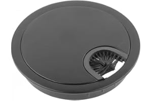 GTV Metal Desk Cable Tidy Outlet Grommet Insert 80mm (Black)