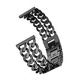 xue binghualoll Uhrenarmband, Zweireihige Cowboy-Kettenlegierungs-Uhrenarmband-Handschlaufe für Huawei-Uhr GT