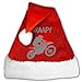 Produktbild Funny Caps Red and White Xmas Hat, Cute I Want to Ride My Bicycle Christmas Headbands for Childrens and Adults (2 PCS) M