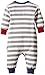 Kite Kids Baby-Boys Drumming Pup Striped Romper, Grey (Grey/Cream), 3-6 Months (Manufacturer Size:3-6 Months)