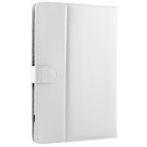 iProtect Kunstleder Tasche für MEDION LIFETAB Schutz Hülle Case mit Stylus PEN für E10316 MD98516 10,1 Zoll weiß - 6