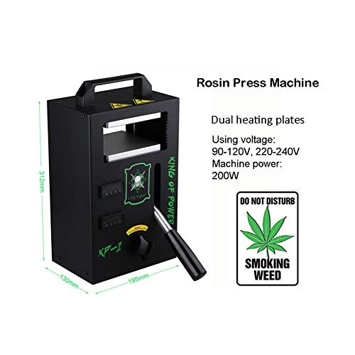 Rosin Press Machine Temperature Control Pressure On Clamp Heating Portable Wax Dry Herb DIY Tool Kit Double Heating Plate for Pure Rosin Oil(UK Plug)