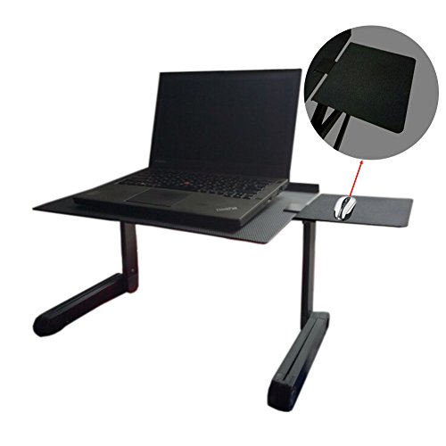 LIVHÒ | Einstellbare und tragbare Laptop Bett Halterung + Ablage für die Maus – Faltbarer Schreibtisch mit 2 Lüfter für Kühlung, Notebook-Ständer 7“-16“ - 3