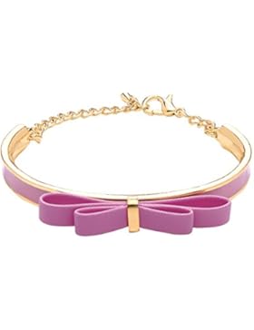 Jodie Rose Armband vergoldet rosa Schleife Länge 8,5cm