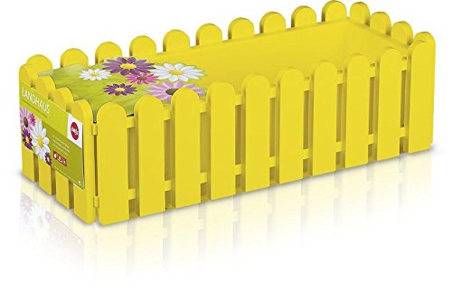 Preisvergleich Produktbild EMSA Landhaus Blumenkasten 75x20x16 cm gelb - 508694