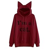 ☃☃ Damen Kapuzenpullover Hoodie Sweatshirt Frauen Jumper Mit Kapuze Pullover Mode Hoodie Langarm Jumper Pulli Sweatshirt Jumper Sweatshirts Hoodie Sport Oversize Outerwear Herbst Langarmshirt Rose Stickerei Bekleidung Frauen Top Jumper mit Kapuze Kapuzenpulli Winter Warm Streetwear Casual Langarm Pullover mit Kapuzen Tunika Bluse Oversize