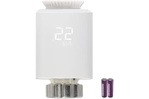 KETOTEK Cyfrowy termostat grzejnikowy Zigbee Smart Home programowalny zawór głowica termostatu, bezprzewodowy regulator temperatury ogrzewania, kompatybilny z Alexa, Google Assistant, Smart Life/Tuya App