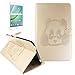 Produktbild Samsung Galaxy Tab A 10.1/T580/T585(2016) Smart Case Hülle mit High Clear Schutzfolie,ISENPENK Original Flip Bookstyle samrt cover Wasserdicht Shockproof Anti Slip Protection Stoßfest Leather Case mit Standfunktion,3D Panda Muster Pattern Wallet Case mit Intern Karte Schlitz,Outdoor Stoßdämpfend Smart Case Sleep/Wake Funktion Luxus Wallet Tasche Schutzhülle Leathertasche für Samsung Galaxy Tab A 10.1/T580/T585(2016) 10.1Zoll[gold]+High Clear Schutzfolie