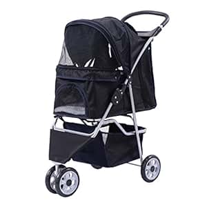 Doppelstöckiger Hundewagen 2-in-1 - Faltbar Mit Belüftung Für Katzen Und Hunde