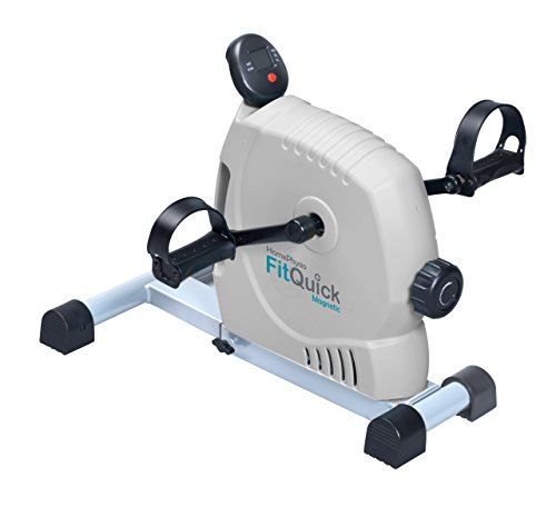 NEU – FitQuick – Premium-Qualität – Mini-Heimtrainer – Leiser, sanfter Magnetwiderstand – Rehabilitationstraining für Beine und Arme – Ein tragbarer, einfacher Heimtrainer, der am Sofa oder Stuhl im Sitzen verwendet wird. Baut Muskeln in den Beinen und Armen auf, stärkt Gelenke und Bänder und fördert die Durchblutung – Zwei Richtungen trainieren mehr Muskelgruppen – Von Physiotherapeuten empfohlen, da Magnetwiderstand die Gelenke schont. Variabler Widerstand, um Herz und Kreislauf zu trainieren. - 3