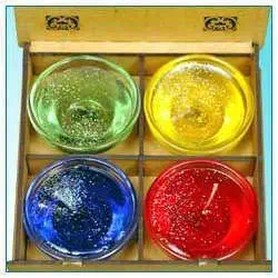 ZANGOORA 4 Pcs (1 Box) Glass Bowl Gel Candles Diya for Diwali Decoration Lightning (1 Box)