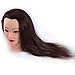 Training Head 100% Real Human Hair Cosmetology Hairdressing Mannequin Manikin Doll (Table Clamp Holder Included) EHA0418P