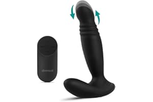 Diversual Athos, Estimulador de Próstata, Punto P, Recargable USB, Control remoto, Sumergible, Silicona (Negro)