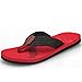 Produktbild Swallowuk Herren Zehentrenner Sommer Flip Flops Badelatschen Sandalen Casual Rutschfest Strand Wasser Schuhe Slipper Leicht Unisex Bequem Badeschuhe Hausschuhe (43, Rot)