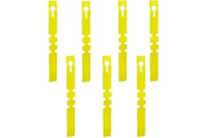 TOPHOMER 100 etiquetas para plantas, etiquetas ajustables de plástico amarillo para colgar en el árbol, marcadores de plantas de jardín, etiqueta de nombre para semillas, verduras, flores, plantas en maceta,