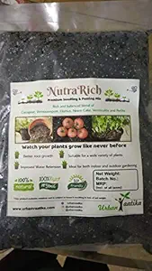 Urban Vaatika NutraRich Potting Mix, for Better Growth of Plants, Cocopeat Vermicompost, Perlite, Vermiculite, Neem Cake, Humus (1 KG)