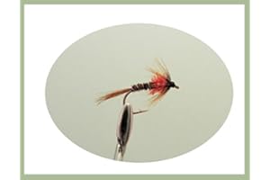 TROUTFLIESUK NYMPHS 6 Pack of Red Cruncher Trout Fishing Flies, Choice of Sizes (12/14)