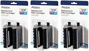 Aqueon 6 Count Internal Filter Cartridges, Large, for QuietFlow Internal Filter AT30 and AT40