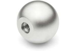 Ganter Normelemente, Pomelli a sfera in acciaio inox, DIN 319-NI-25-M6-C, diametro: 25 mm, filettatura: M6