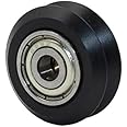 TESSERACT Double-V Type Wear-Resistant I Burr-Free V-Shape Wheel I POM Wheels with 625ZZ Bearing Idler Pulley Gear Passive Round Wheel Perlin Wheel I For 3D Printer, CNC Openbuilds (Qty: 4 Pieces)