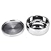 JUNKE Shave Soap Cup with Lid, Stainless Steel Dual Layer Shaving Mug Bowl