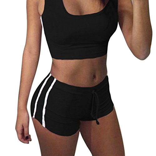 Vertvie damen 2 Stück Sport Set Sport Outfit Yoga Outdoor casual Jogging Sportkleidung Anzüge Tops und Short