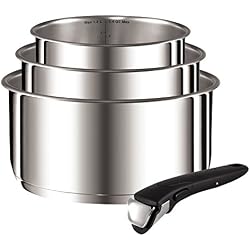 Tefal L9259502 Ingenio Inox Série 3 Casseroles + 1 Poignée