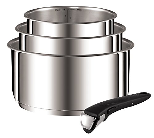 Tefal L9259502 Ingenio Inox Série 3 Casseroles + 1 Poignée
