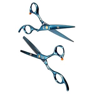 KING DO WAY Professional Salon Hair Cutting+Thinning Scissors Barber Shears Hairdressing Set Hair Tools Blue - Image 7