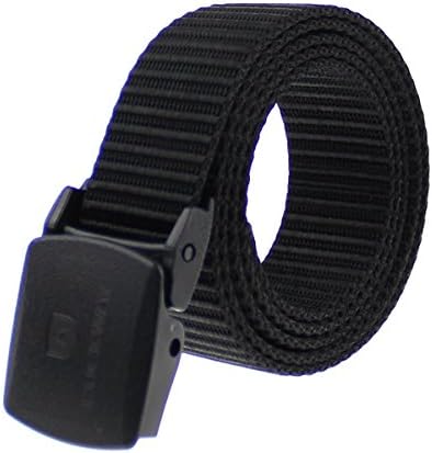 ROCKWAYUnisex Climbing Sturdy Nylon with YKK POM Buckle 32mm Narrow Belt Black (Small/105cm)