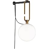 Artemide NH1217 Lampada da Appoggiare o Appendere E14, 5 W, Bianco/Ottone, 14 cm