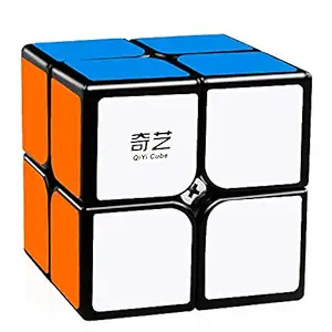 D ETERNAL Qiyi Qidi 2x2 High Speed Puzzle Cube,Black for 14 Years and Up