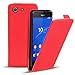 Produktbild Sony Xperia Z3 Compact PU Leder Hülle, Conie Mobile FlipCase, Klapptasche Handytasche Schutzülle Premium Fliptasche in Rot