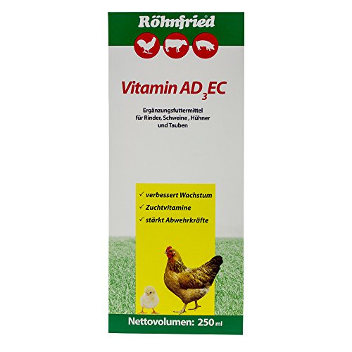 Röhnfried Vitamin ADEC Vitaminkonzentrat (100 ml) für Hühner, Rinder, Schweine, Schafe & Geflügel, flüssiges Ergänzungsfutter für Wachstum & Legeleistung - 2